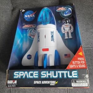 NIB NASA Space Adventure Series Space Shuttle with Lights Sounds & Figure 9"x7"